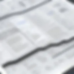 A detailed wireframe layout showcasing a user interface design