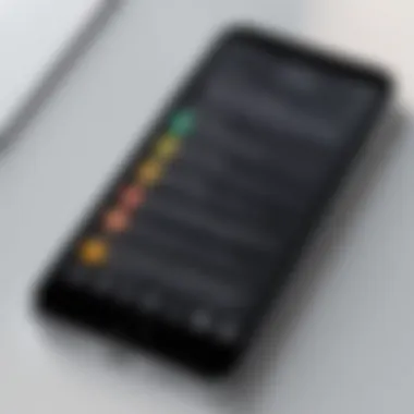 Smartphone displaying OCR app interface