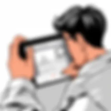 A user crafting a dynamic slideshow on an Android device