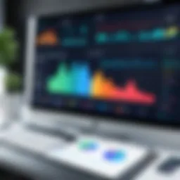 Visual representation of a financial dashboard displaying key metrics