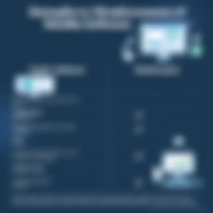 Comparison chart of Needles software strengths and weaknesses