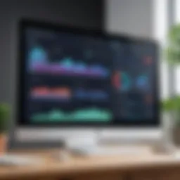 Visual representation of CRM software dashboard