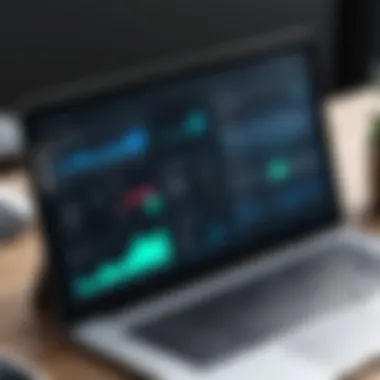 Visual Overview of Expense Tracking Dashboard Sleek dashboard of an expense tracking app
