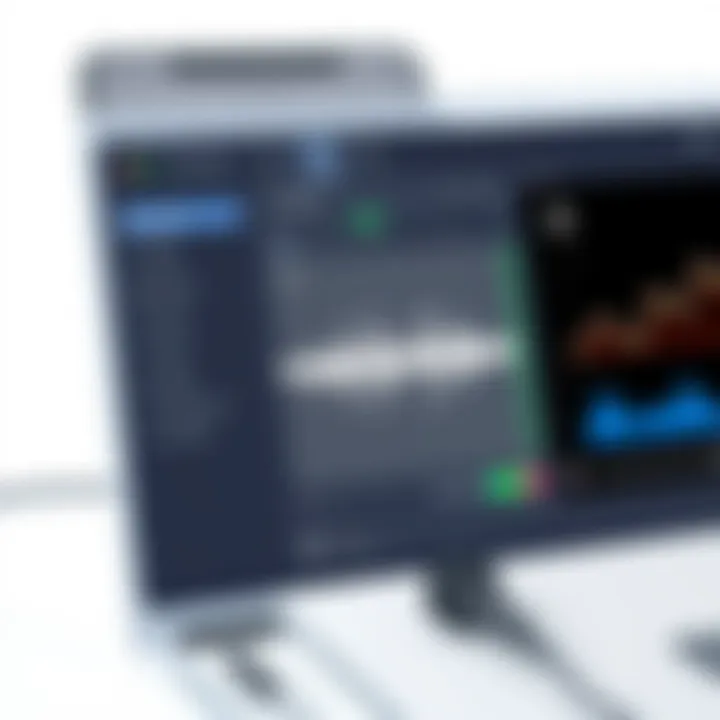 Diverse Audio Editing Tools Interface An interface showcasing a variety of audio editing tools and features