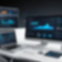 Visual representation of web analytics dashboard