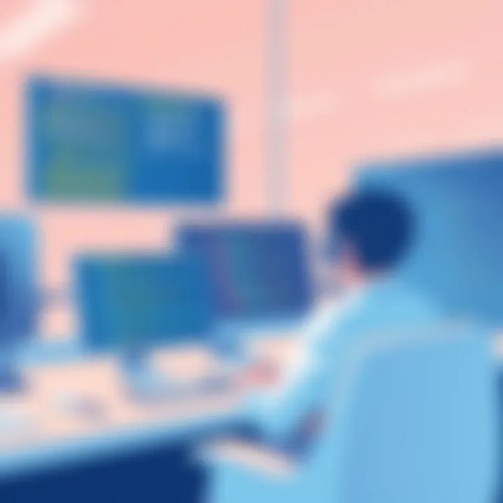 Optimizing Workflow with Text Expander Tools A visual representation of workflow optimization through text expanders in an office setting.