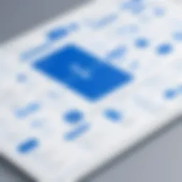 Illustration demonstrating the user interface of Microsoft Visio