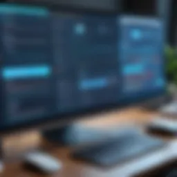 A sleek interface showcasing software features for recruitment.