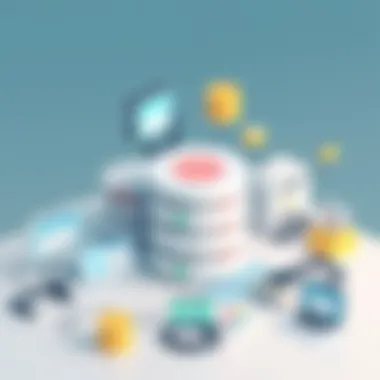 An illustration depicting various types of database structures