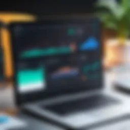 Visual representation of Databox analytics dashboard with key metrics displayed.