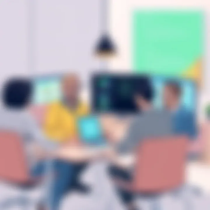 A collaborative team meeting