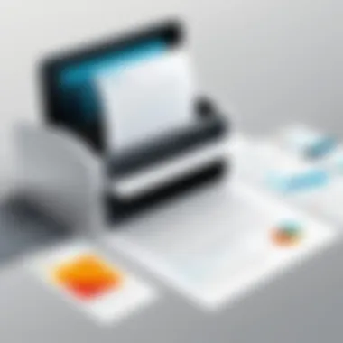 Visualization of key features of email printing software