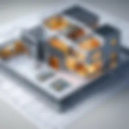 Architectural design interface of free CAD software showcasing intricate building plans