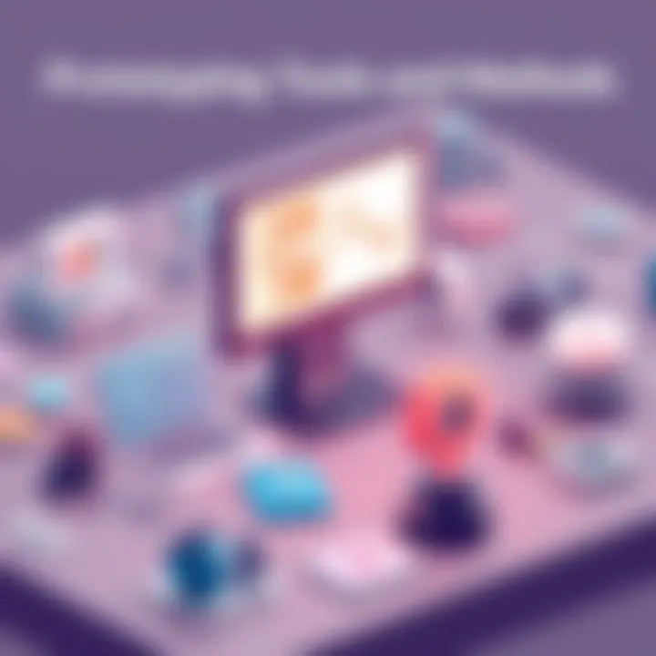 A graphic representation of prototyping tools and methods