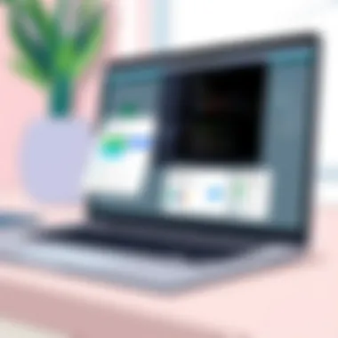 Collaboration on Miro Collaboration in Miro with Google Workspace interface on a laptop