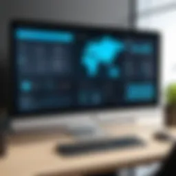 Modern visitor management software interface on a digital screen