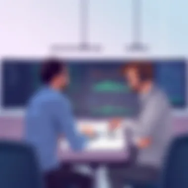 Business meeting discussing pricing strategy