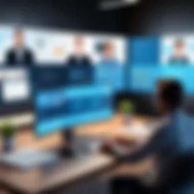 Virtual Meeting Experience A professional virtual meeting in progress showcasing a high-quality video feed.