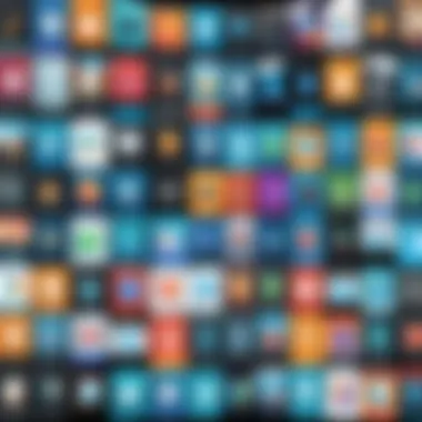 Comparative Software Interfaces A collage of various video conferencing software interfaces highlighting their unique features.