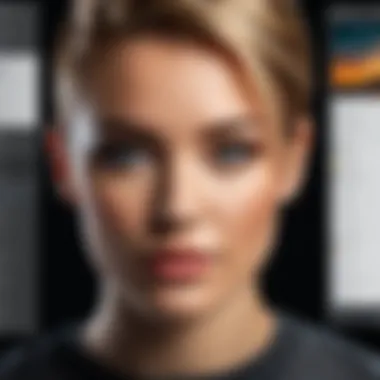 Portrait Pro Editing Interface Showcasing the Portrait Pro interface with editing tools highlighted