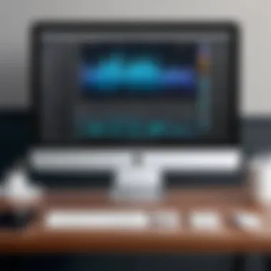 Sleek Mac Interface for Design Software A sleek Mac interface showcasing design software tools