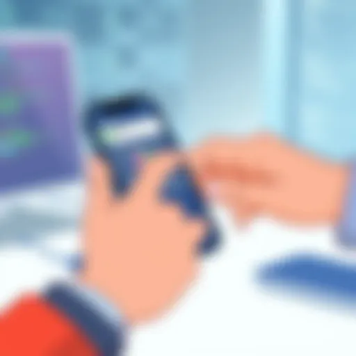 User navigating the Smartsheet app interface on iPhone