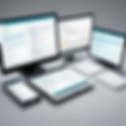 Illustration depicting various types of soap notes software interfaces