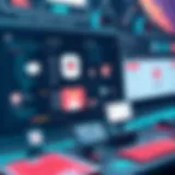 Futuristic Communication Tools A futuristic interface showcasing various communication tools