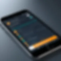 Mobile application interface showcasing practice functionalities