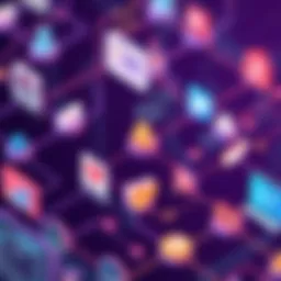 Illustration of interconnected social networking platforms