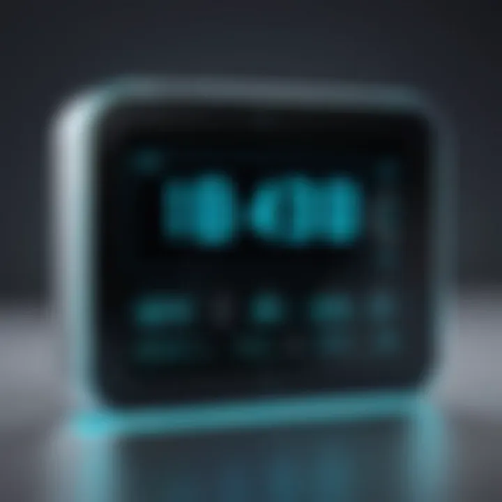 Digital time clock interface showcasing user-friendly design