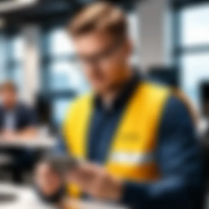 Employees engaging with the WorkSafe app