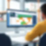 Interface of Fast Track Construction Scheduling Software Visual representation of fast track construction scheduling software interface