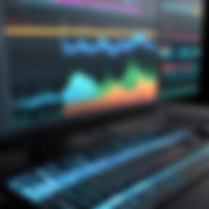 Visualization of sound waveforms in FL Studio's audio editor