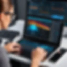 Advanced collision center software interface showcasing features