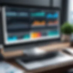 Sophisticated dashboard overview of insurance investment accounting software
