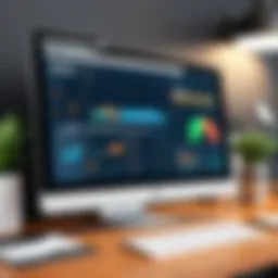Visual representation of inventory management software dashboard