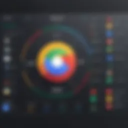 Illustration showing integration dashboard between Zoho and Gmail.