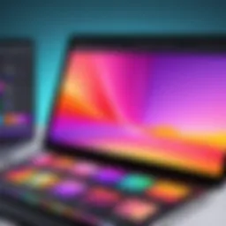 Color correction palette showcasing vibrant hues