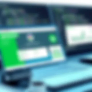 Visual representation of customer management features in QuickBooks Online