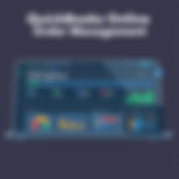 Dashboard overview of QuickBooks Online featuring order management tools