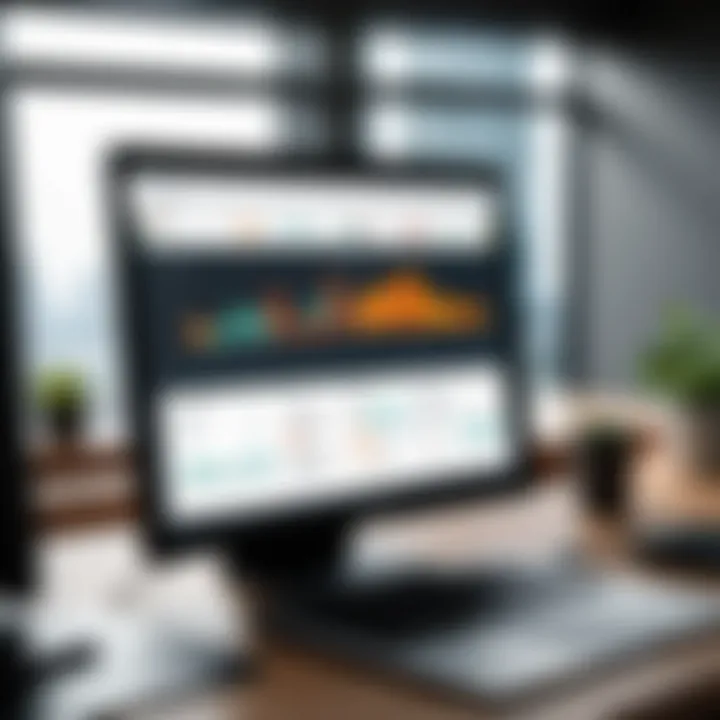 Visual dashboard displaying key project metrics