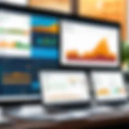 A sophisticated dashboard displaying financial metrics for a farm business