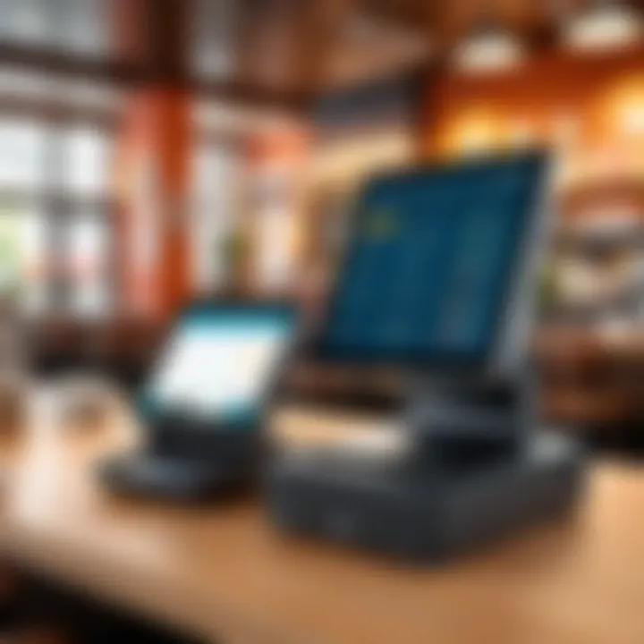 A diagram illustrating key features of restaurant POS systems