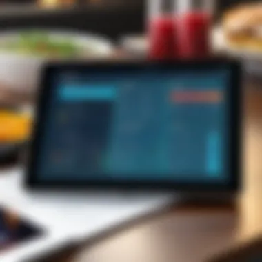 Modern POS Software Interface A sleek interface of a POS software on a tablet