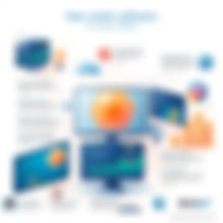 A user-centric design layout showcasing software features and benefits