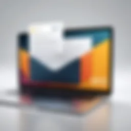 A modern email newsletter interface showcasing key features.