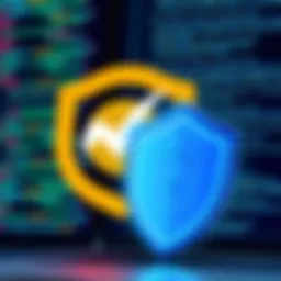 Norton Security logo against a digital backdrop