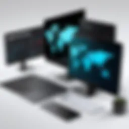 Dynamic interface of online event management tools showcasing features