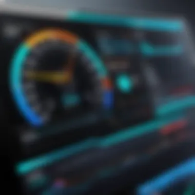 Illustration of a digital dashboard displaying time tracking metrics